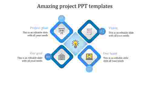 project ppt templates-Amazing project PPT templates -4-blue